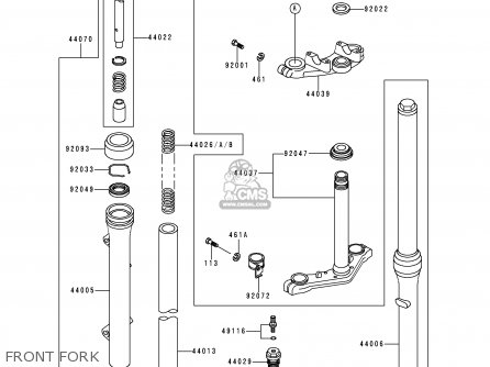 FRONT FORK - KX60-B12 1996 USA CANADA