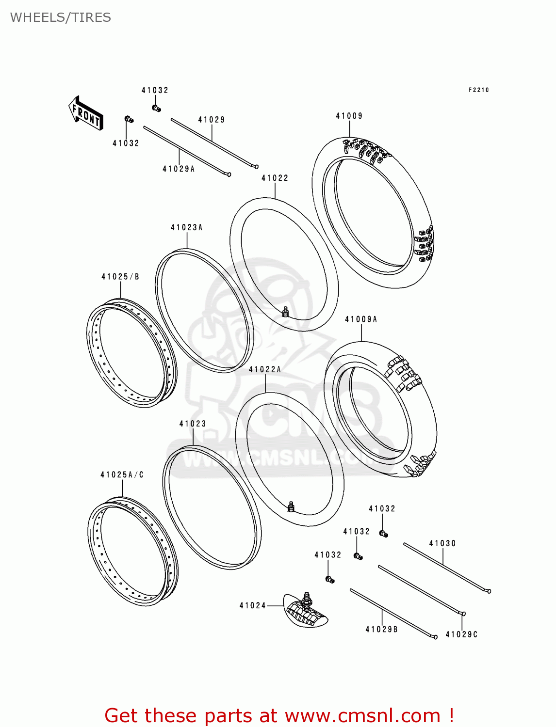 WHEELS/TIRES KX60-B13 1997 USA CANADA