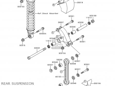 REAR SUSPENSION - KX60-B13 1997 USA CANADA