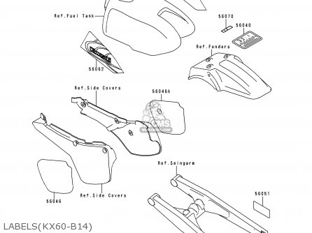 LABELS(KX60-B14) - KX60-B14 1998 EUROPE AS