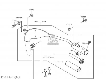 MUFFLER(S) - KX60-B14 1998 USA CANADA
