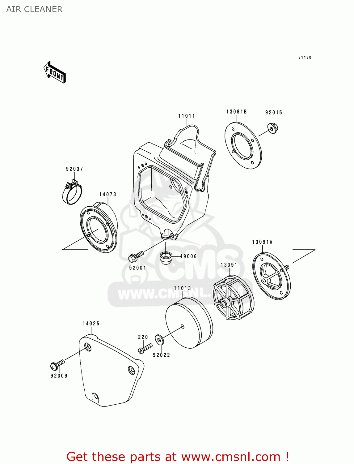 AIR CLEANER KX60-B15 1999 EUROPE AS