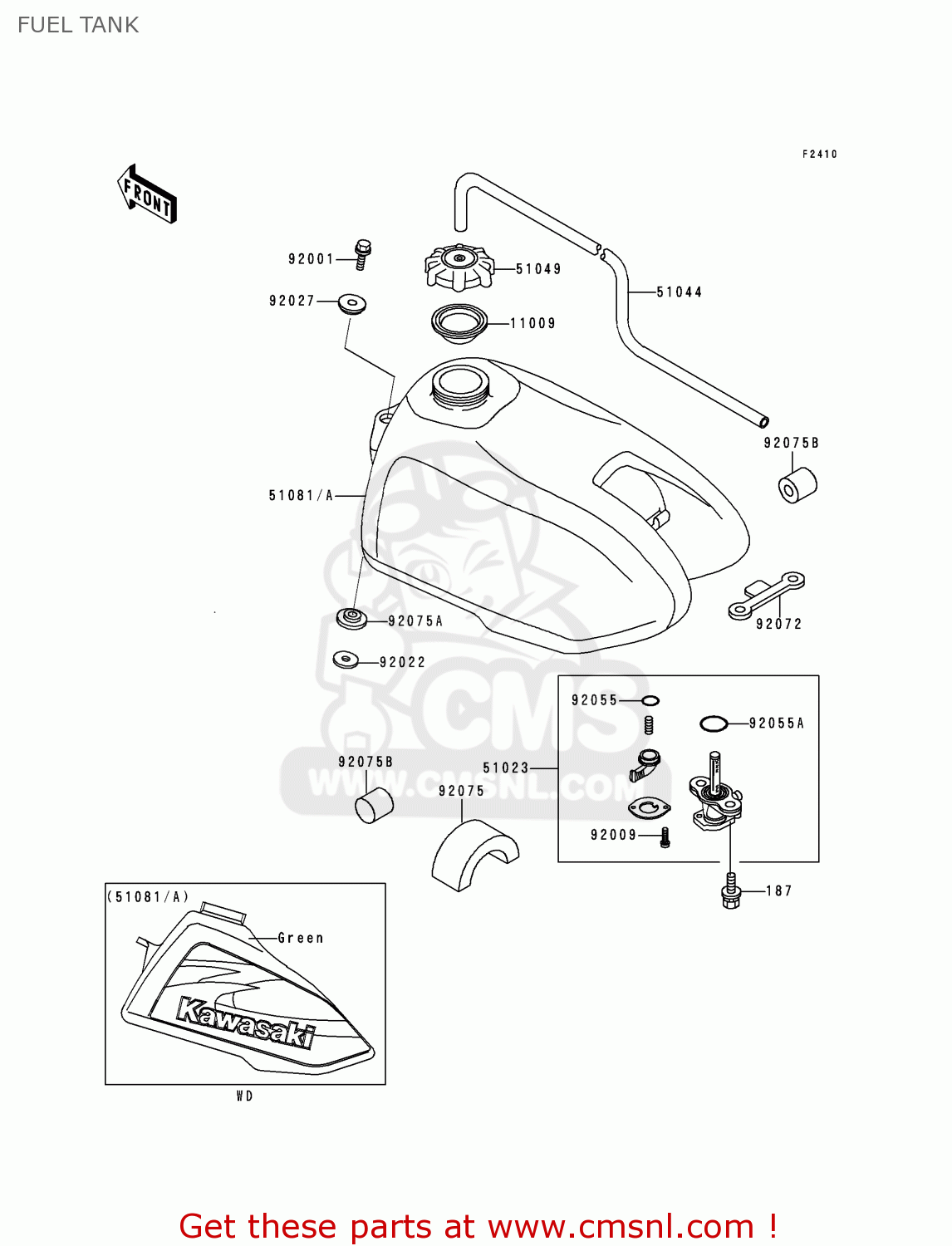 FUEL TANK KX60-B15 1999 EUROPE AS