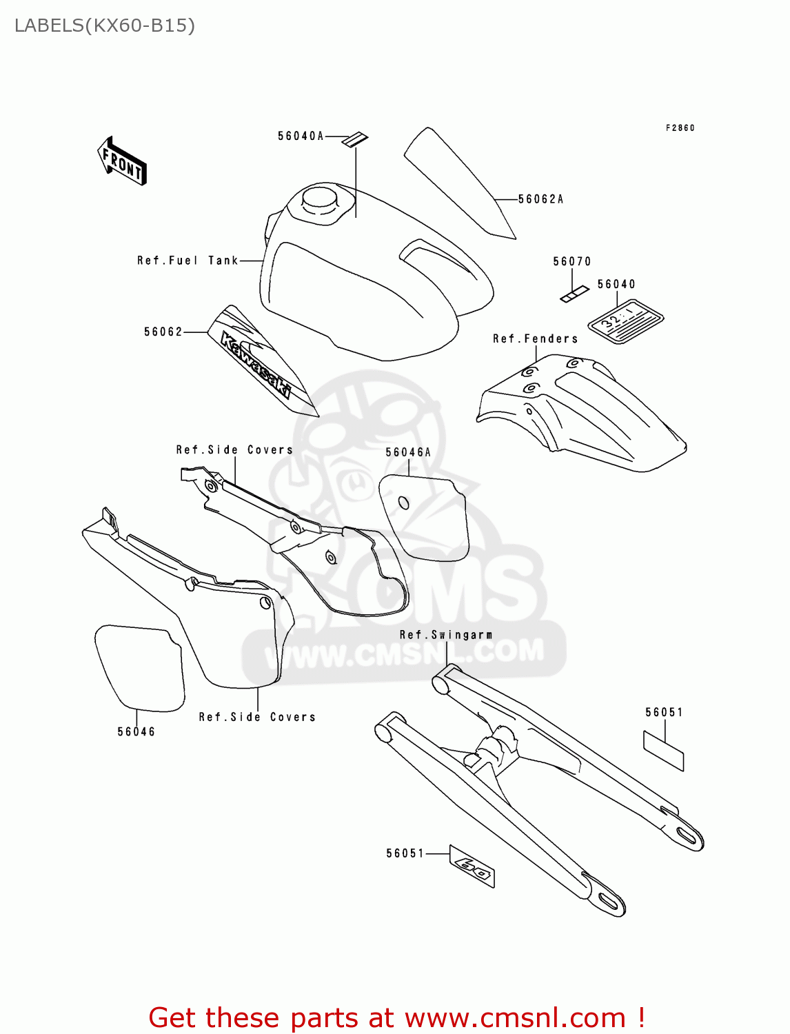 LABELS(KX60-B15) KX60-B15 1999 EUROPE AS