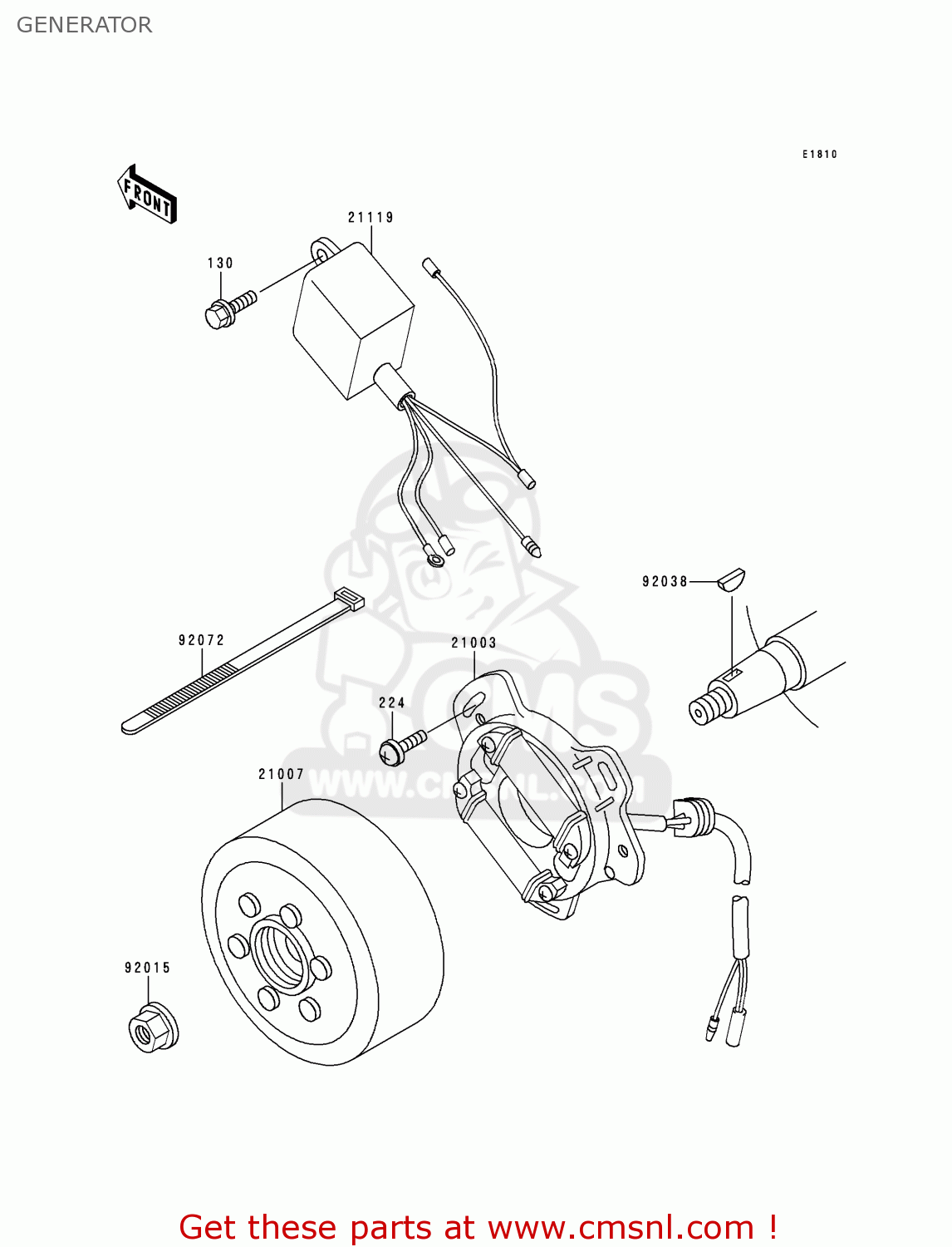 GENERATOR KX60-B15 1999 USA CANADA