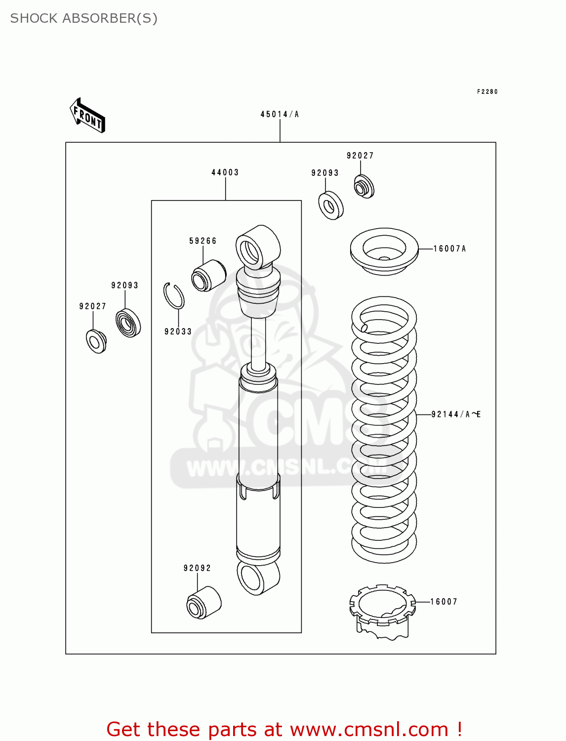 SHOCK ABSORBER(S) KX60-B15 1999 USA CANADA