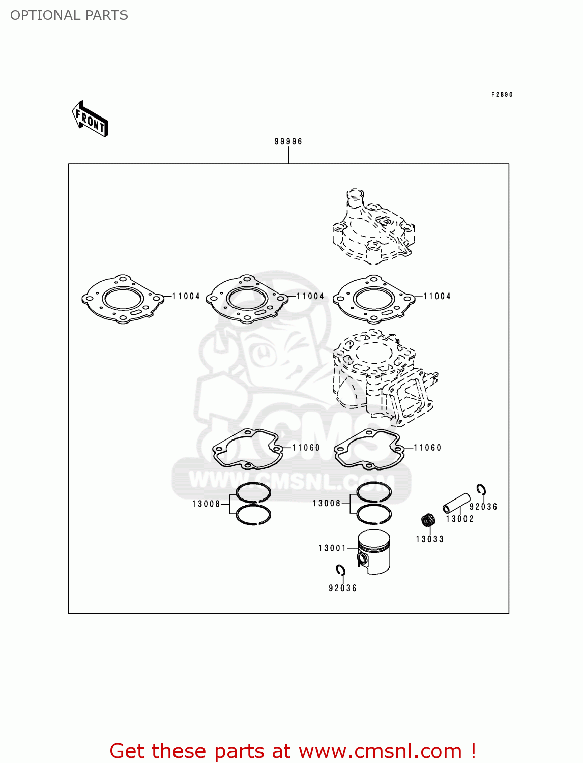 OPTIONAL PARTS KX60-B15 1999 USA CANADA