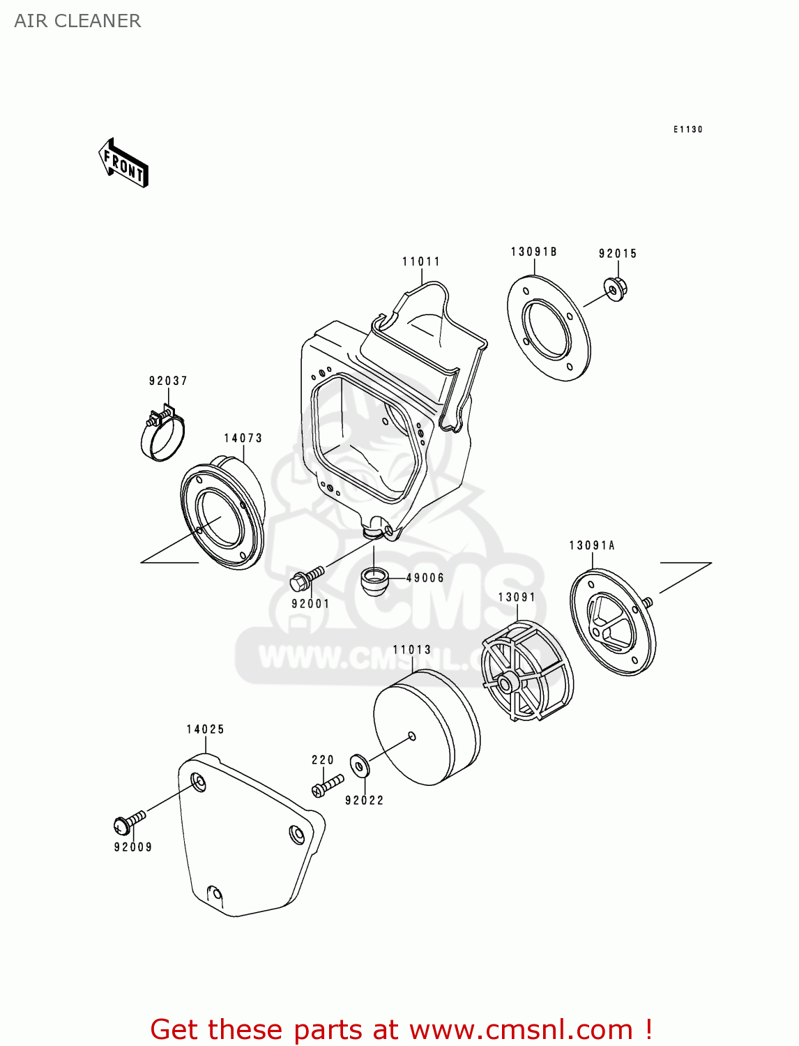 AIR CLEANER KX60-B16 2000 USA CANADA