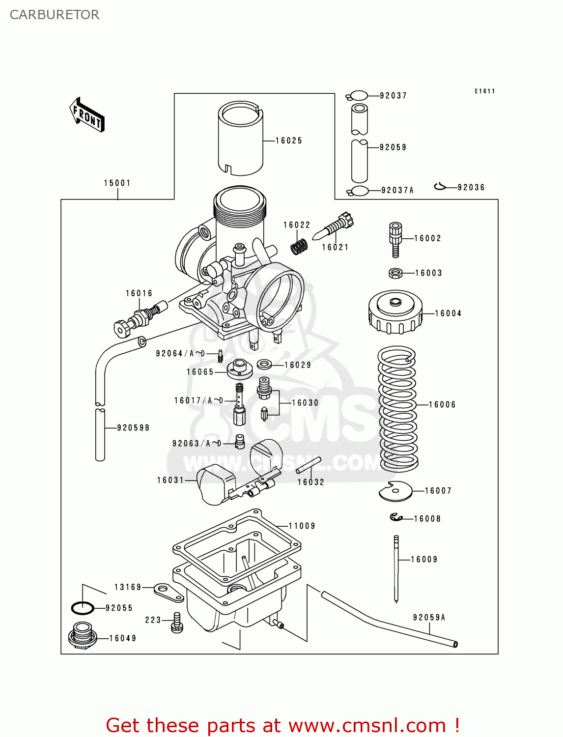 CARBURETOR KX60-B16 2000 USA CANADA