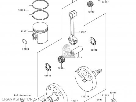 CRANKSHAFT/PISTON(S) - KX60-B16 2000 USA CANADA