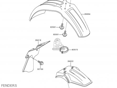 FENDERS - KX60-B16 2000 USA CANADA