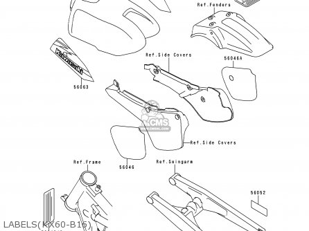 LABELS(KX60-B16) - KX60-B16 2000 USA CANADA