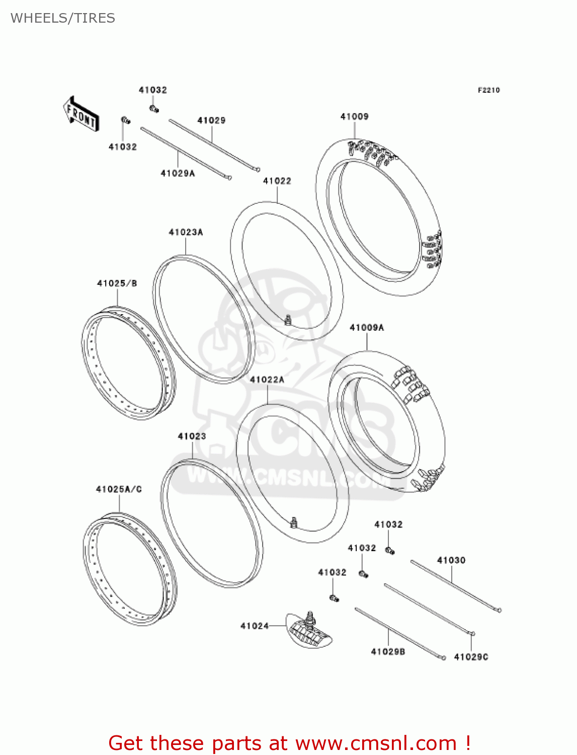 WHEELS/TIRES KX60-B17 KX60 2001 USA CANADA