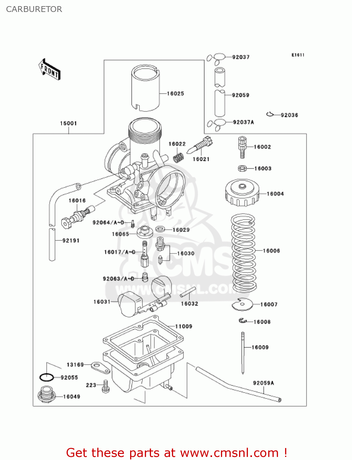 CARBURETOR KX60-B17 KX60 2001 USA CANADA