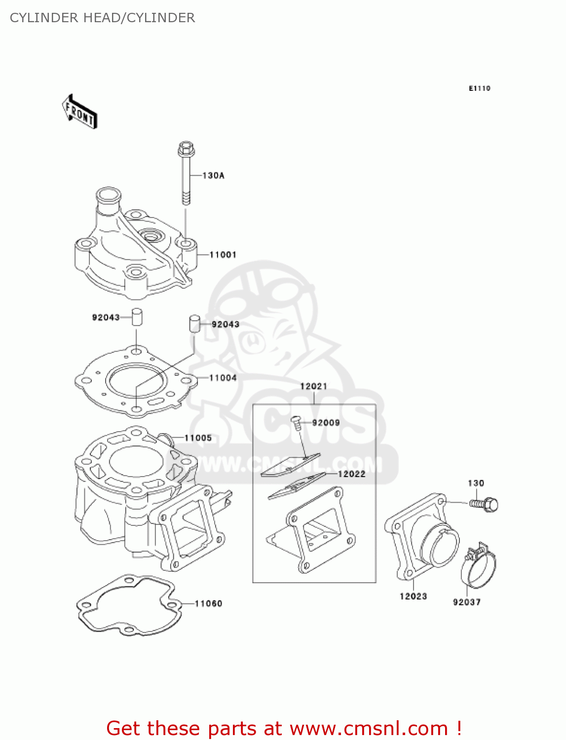 CYLINDER HEAD/CYLINDER KX60-B17 KX60 2001 USA CANADA