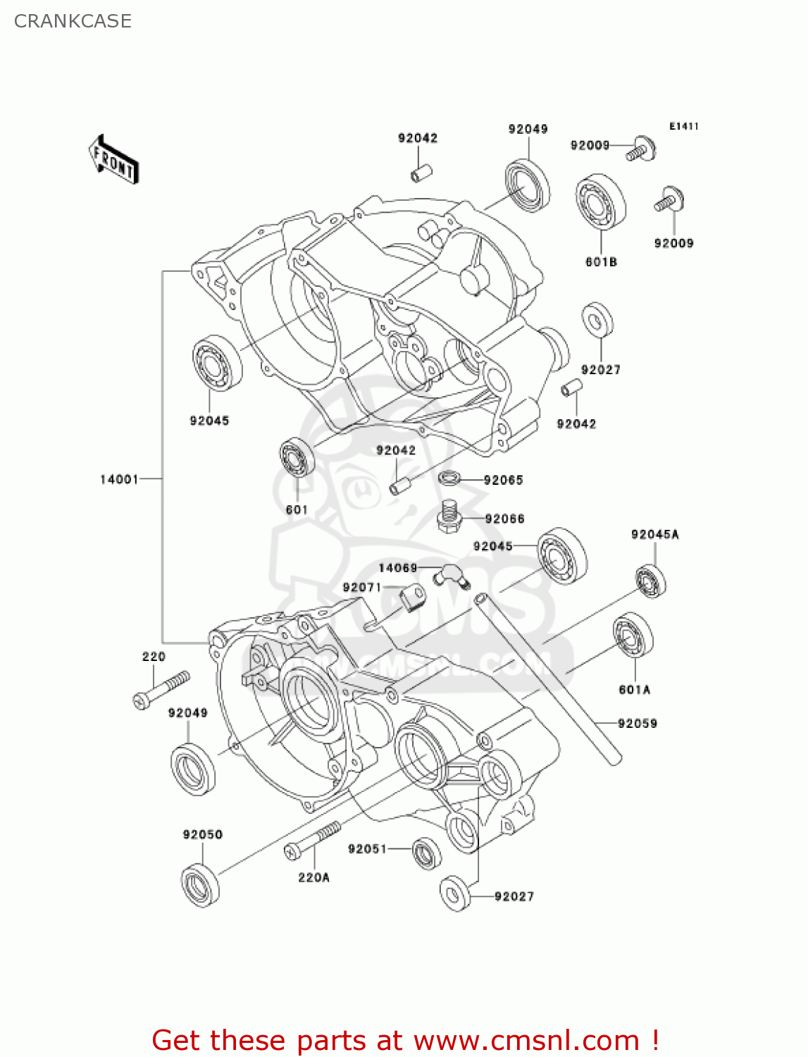 CRANKCASE KX60-B17 KX60 2001 USA CANADA