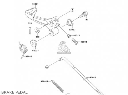 BRAKE PEDAL - KX60-B17 KX60 2001 USA CANADA