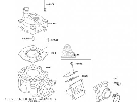 CYLINDER HEAD/CYLINDER - KX60-B17 KX60 2001 USA CANADA