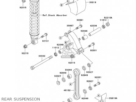 REAR SUSPENSION - KX60-B17 KX60 2001 USA CANADA