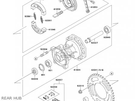 REAR HUB - KX60-B17 KX60 2001 USA CANADA