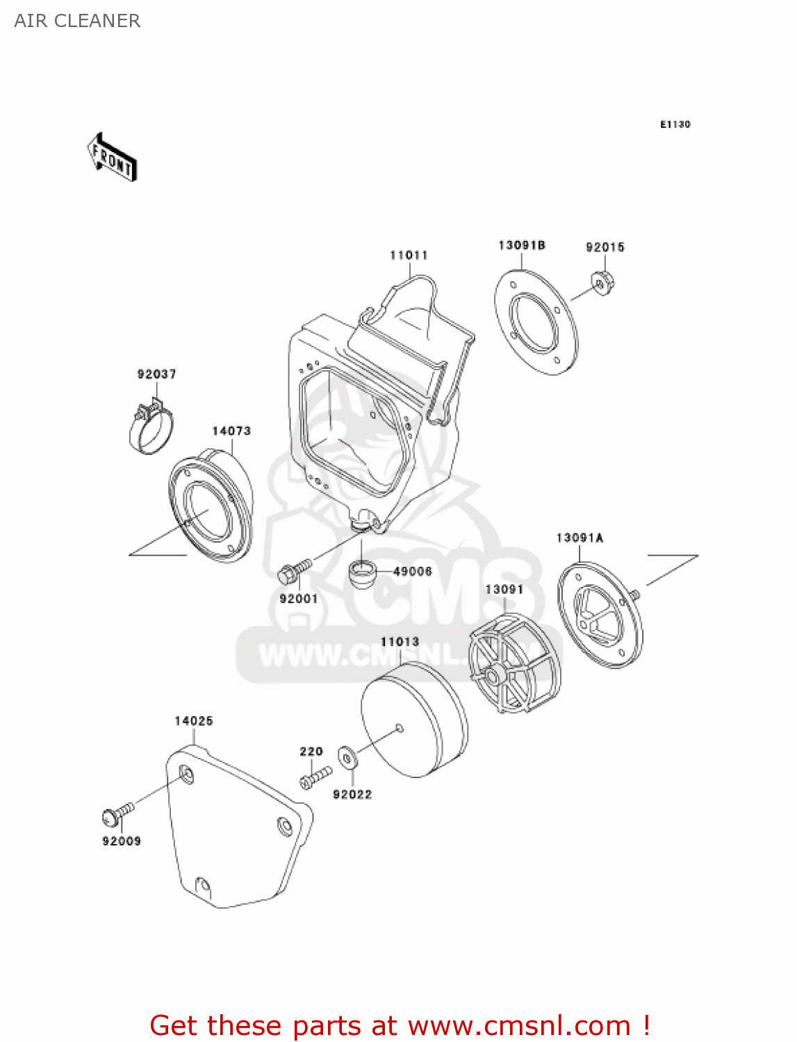 AIR CLEANER KX60-B18 KX60 2002 USA CANADA