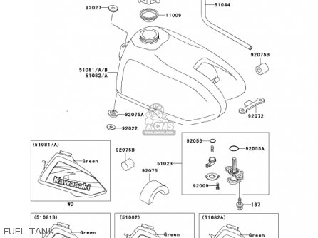 FUEL TANK - KX60-B18 KX60 2002 USA CANADA