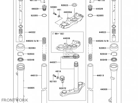 FRONT FORK - KX60-B18 KX60 2002 USA CANADA