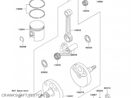 CRANKSHAFT/PISTON(S) - KX60-B18 KX60 2002 USA CANADA