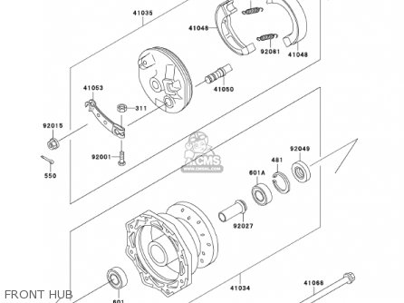 FRONT HUB - KX60-B18 KX60 2002 USA CANADA