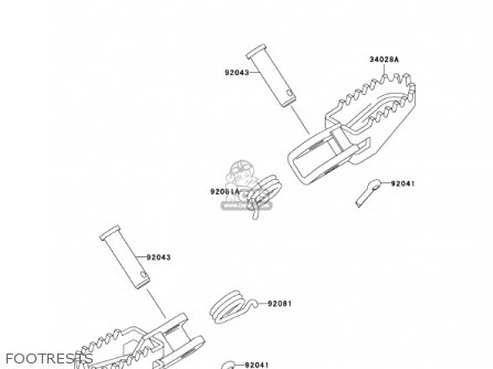 FOOTRESTS - KX60-B18 KX60 2002 USA CANADA