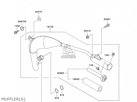 MUFFLER(S) - KX60-B18 KX60 2002 USA CANADA
