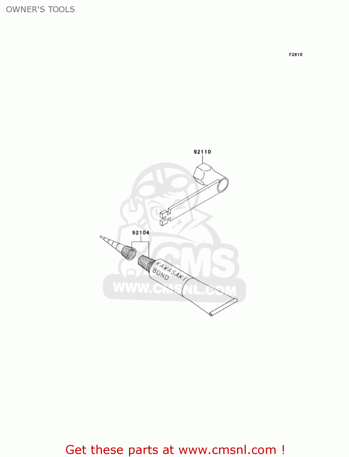 OWNER'S TOOLS KX60-B19 KX60 2003 USA CANADA
