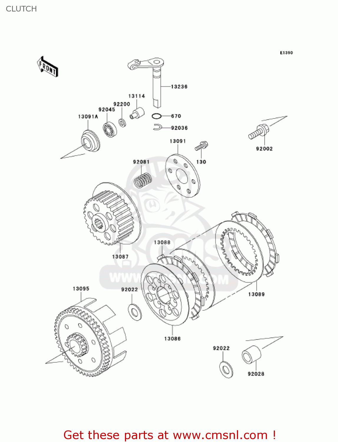 CLUTCH KX60-B19 KX60 2003 USA CANADA