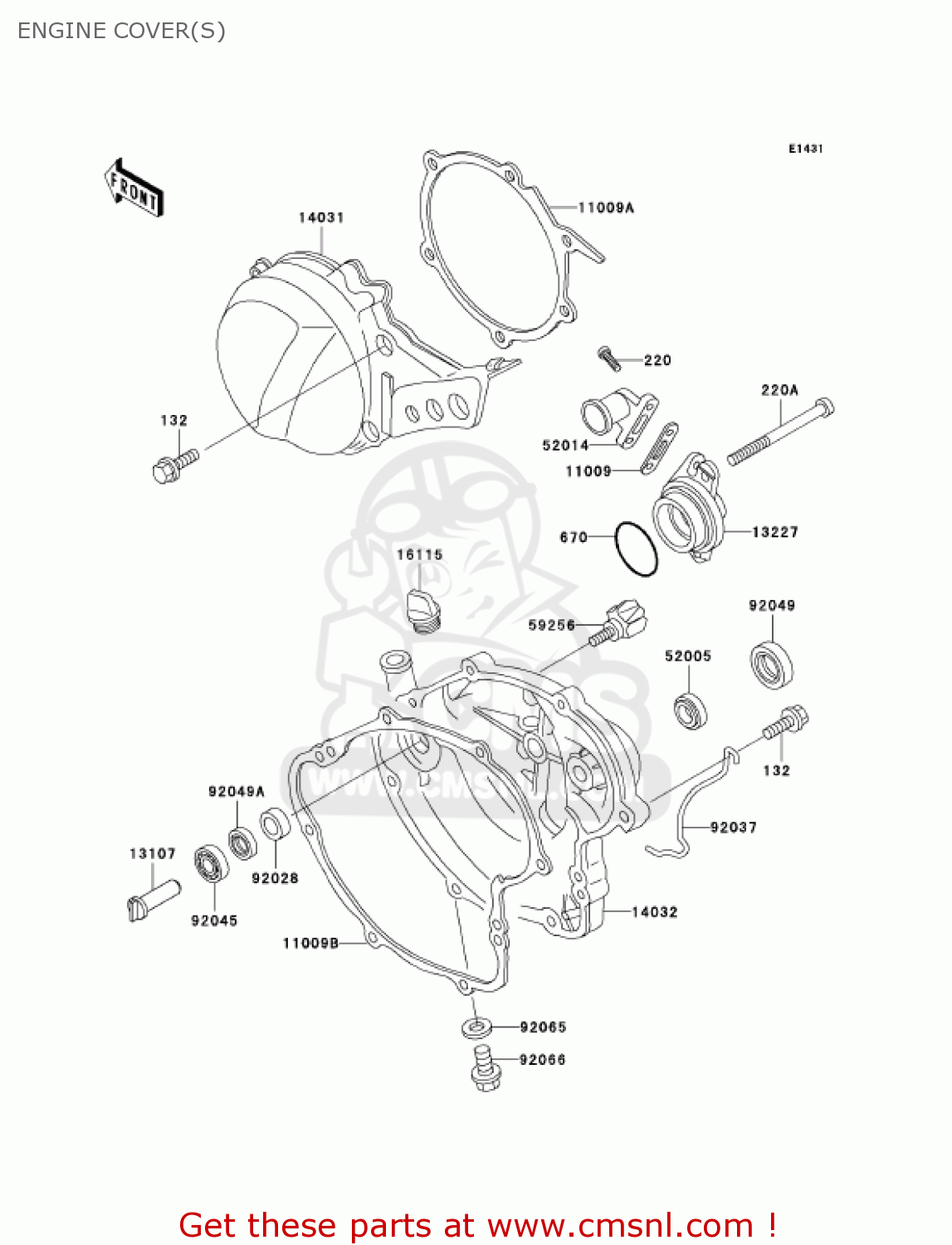 ENGINE COVER(S) KX60-B19 KX60 2003 USA CANADA