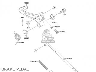 BRAKE PEDAL - KX60-B19 KX60 2003 USA CANADA