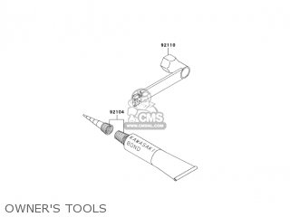 OWNER'S TOOLS - KX60-B19 KX60 2003 USA CANADA
