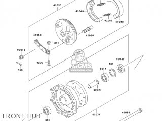 FRONT HUB - KX60-B19 KX60 2003 USA CANADA