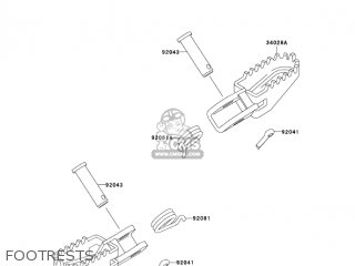 FOOTRESTS - KX60-B19 KX60 2003 USA CANADA