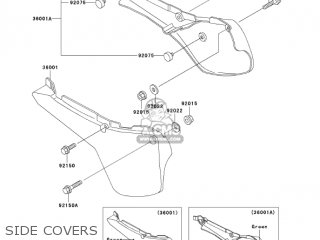 SIDE COVERS - KX60-B19 KX60 2003 USA CANADA