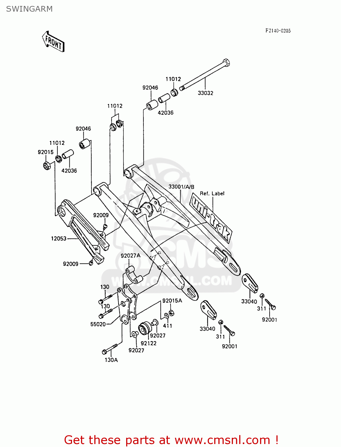 SWINGARM KX60-B2 1986 UNITED KINGDOM