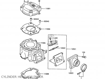 CYLINDER HEAD/CYLINDER - KX60-B2 1986 UNITED KINGDOM