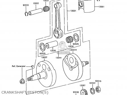 CRANKSHAFT/PISTON(S) - KX60-B2 1986 UNITED KINGDOM