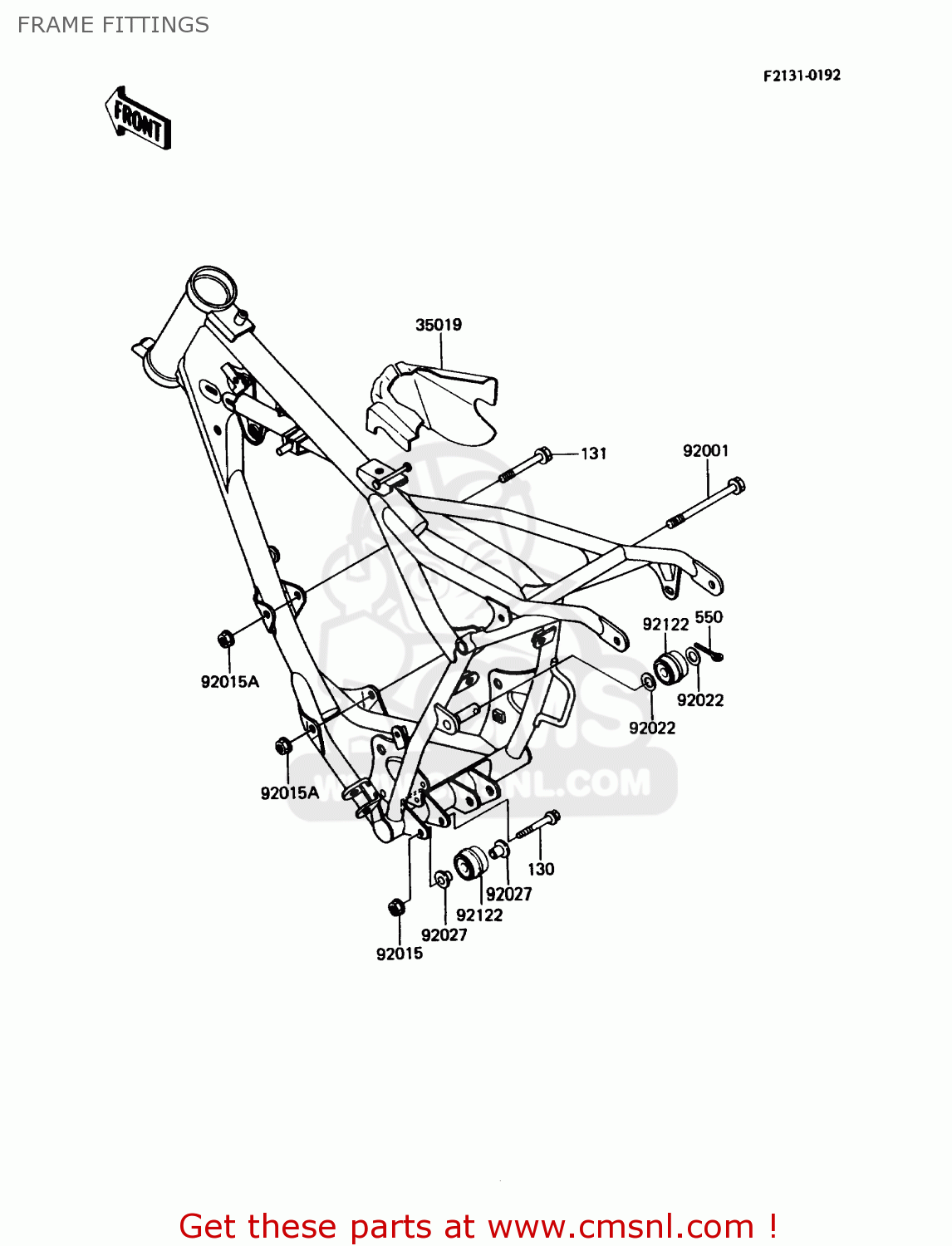 FRAME FITTINGS KX60-B2 1986 USA CANADA