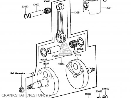 CRANKSHAFT/PISTON(S) - KX60-B2 1986 USA CANADA
