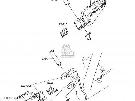 FOOTRESTS - KX60-B2 1986 USA CANADA