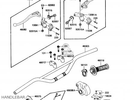HANDLEBAR - KX60-B2 1986 USA CANADA