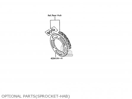 OPTIONAL PARTS(SPROCKET-HAB) - KX60-B3 1987 UNITED KINGDOM