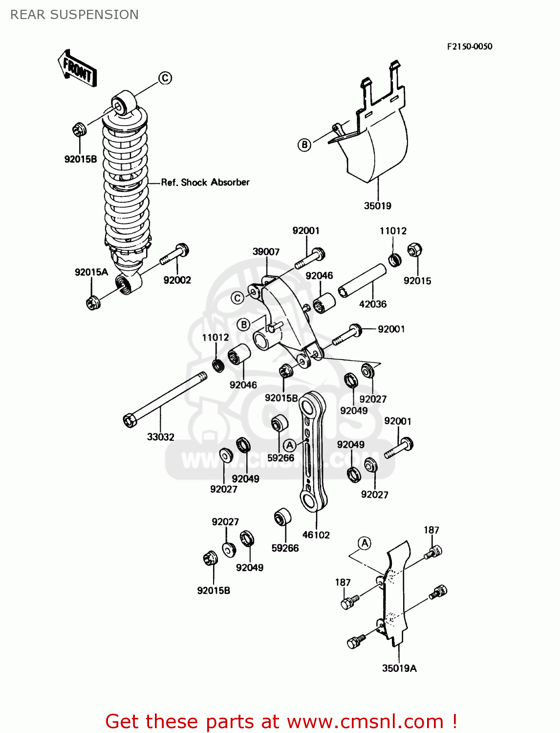 REAR SUSPENSION KX60-B3 1987 USA
