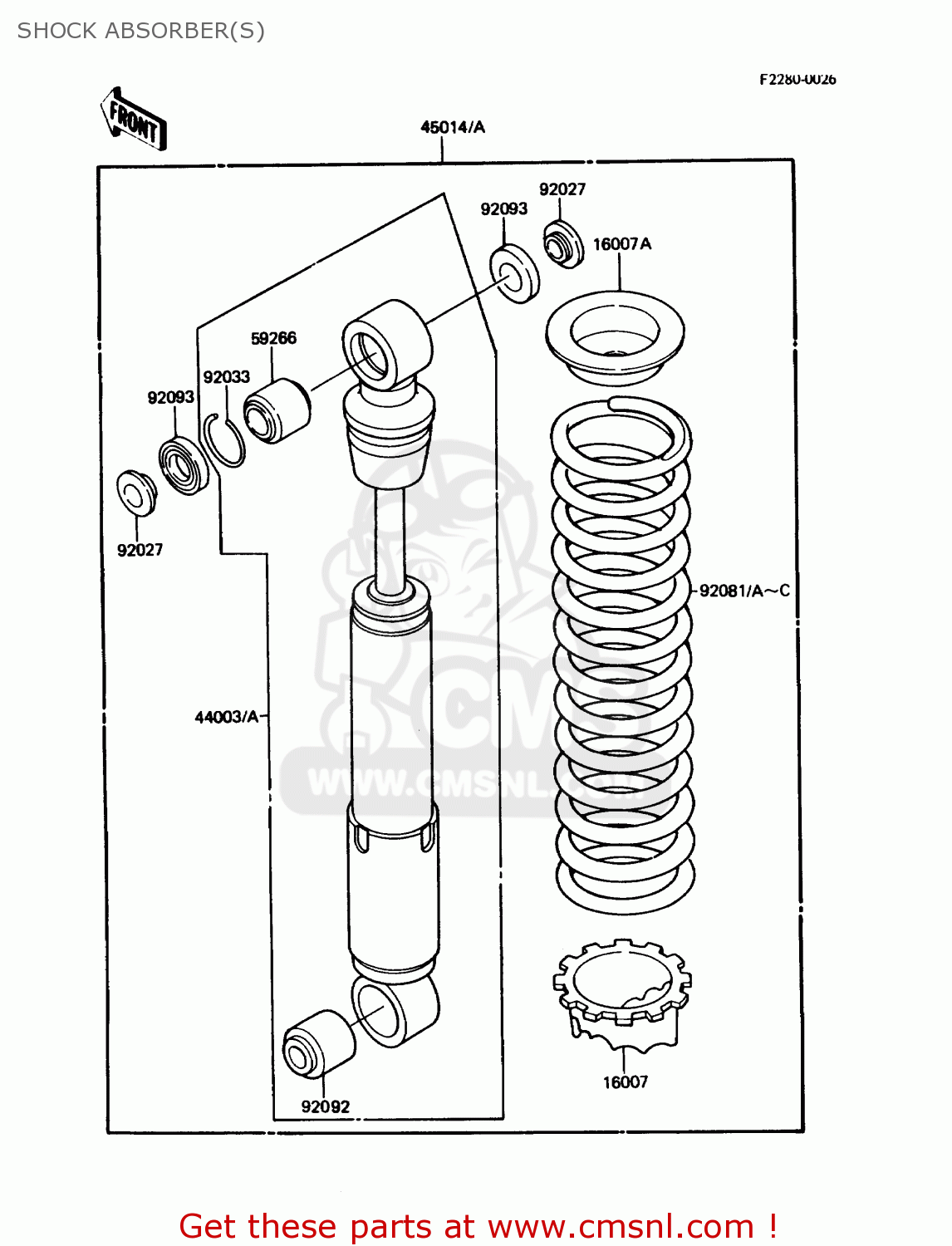 SHOCK ABSORBER(S) KX60-B3 1987 USA