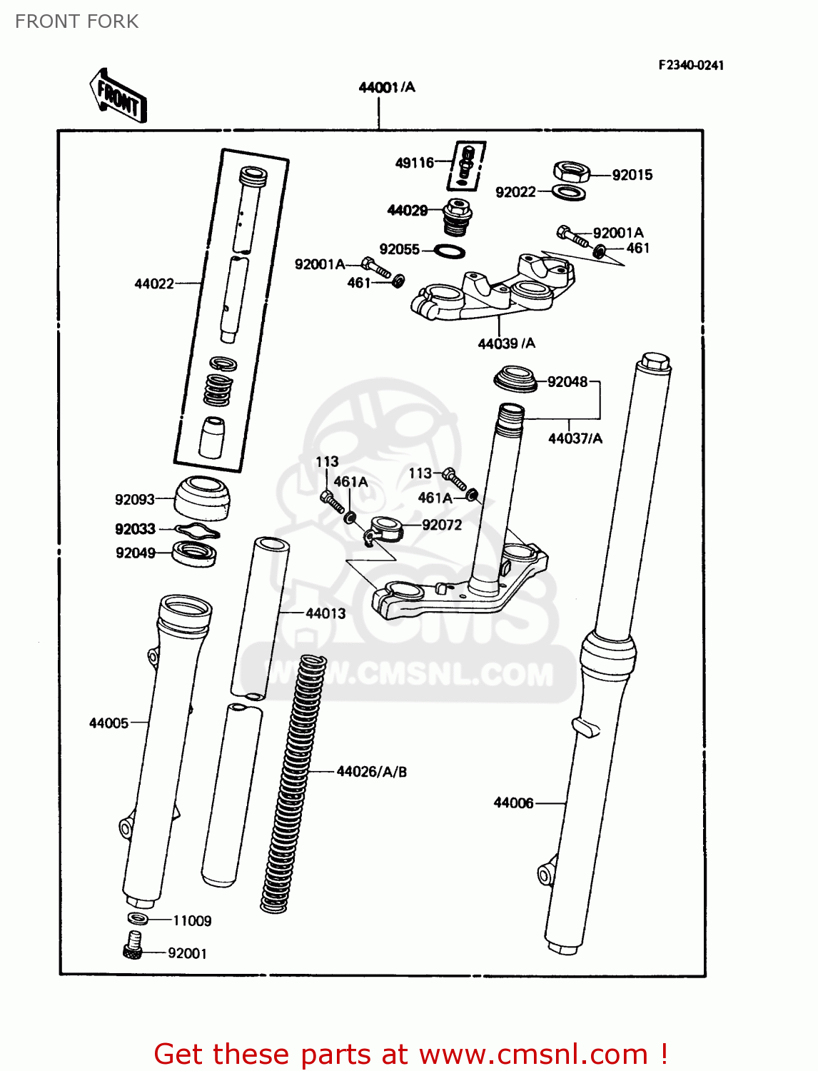 FRONT FORK KX60-B3 1987 USA